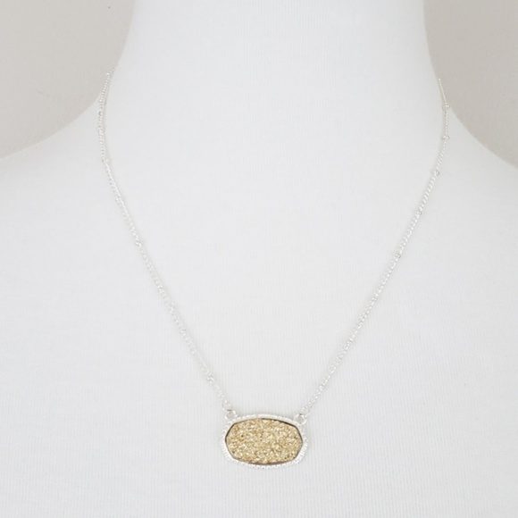 REVITALIZED Jewelry - Oval Druzy Necklace